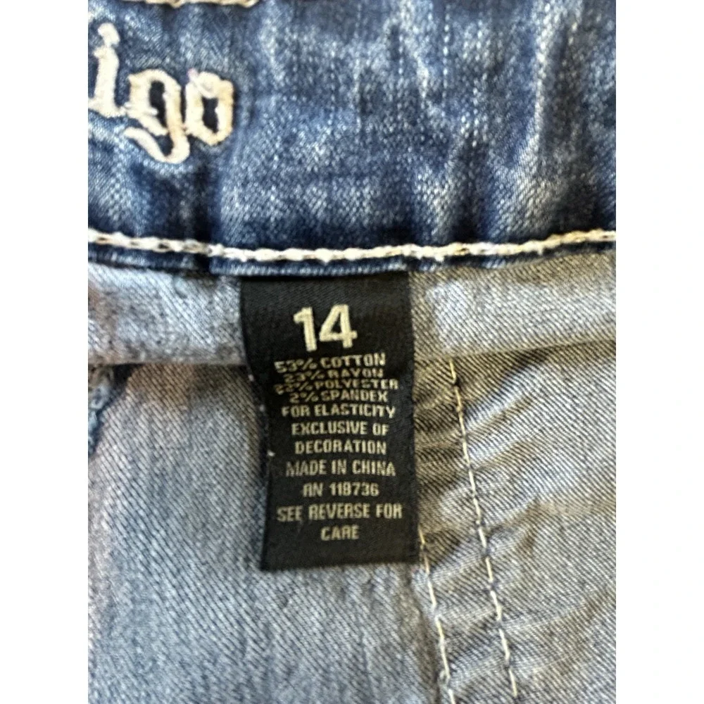 love indigo jeans Size 14 Crop BLING FLAP POCKET - Picture 6 of 12